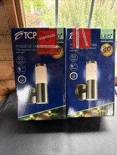 2x kinkiet ze stali nierdzewnej TCP Madrid zewnętrzny LED 7,5W 240V chłodny biały - nowy