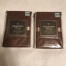 Set 2 Fieldcrest Luxury Standard20"x26", Pillow Shams 100 Supima Cotton: NEW