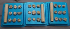 3 Different Sets: Bossbuttons Leathercraft / Pottery Design Stamps w/ Handles