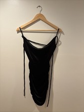 Formal Dress Windsor Black Velvet XS Strappy Cross Back