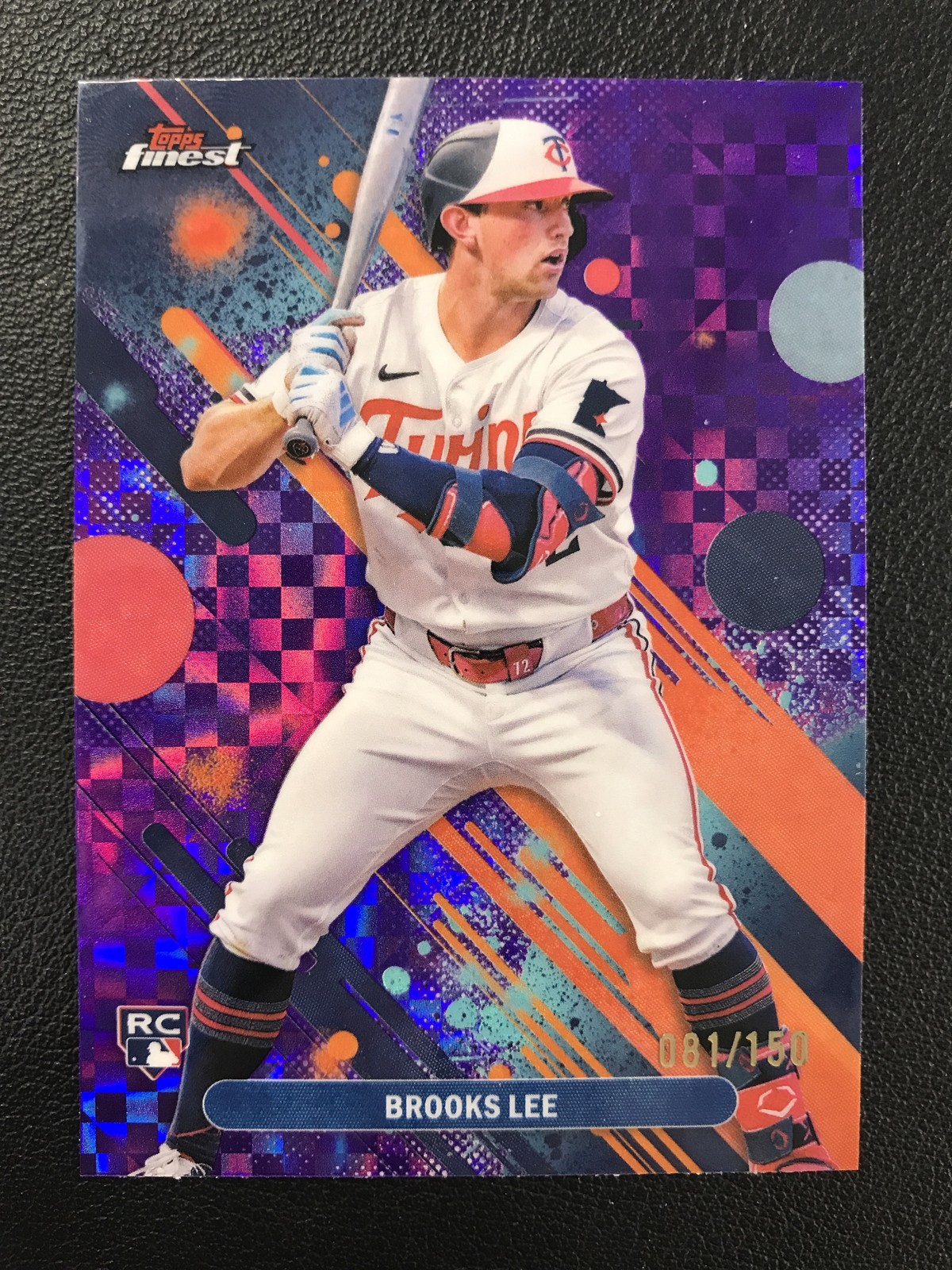 2025 Finest #31 Brooks Lee Rookie Purple Checkerboard /150 Minnesota Twins