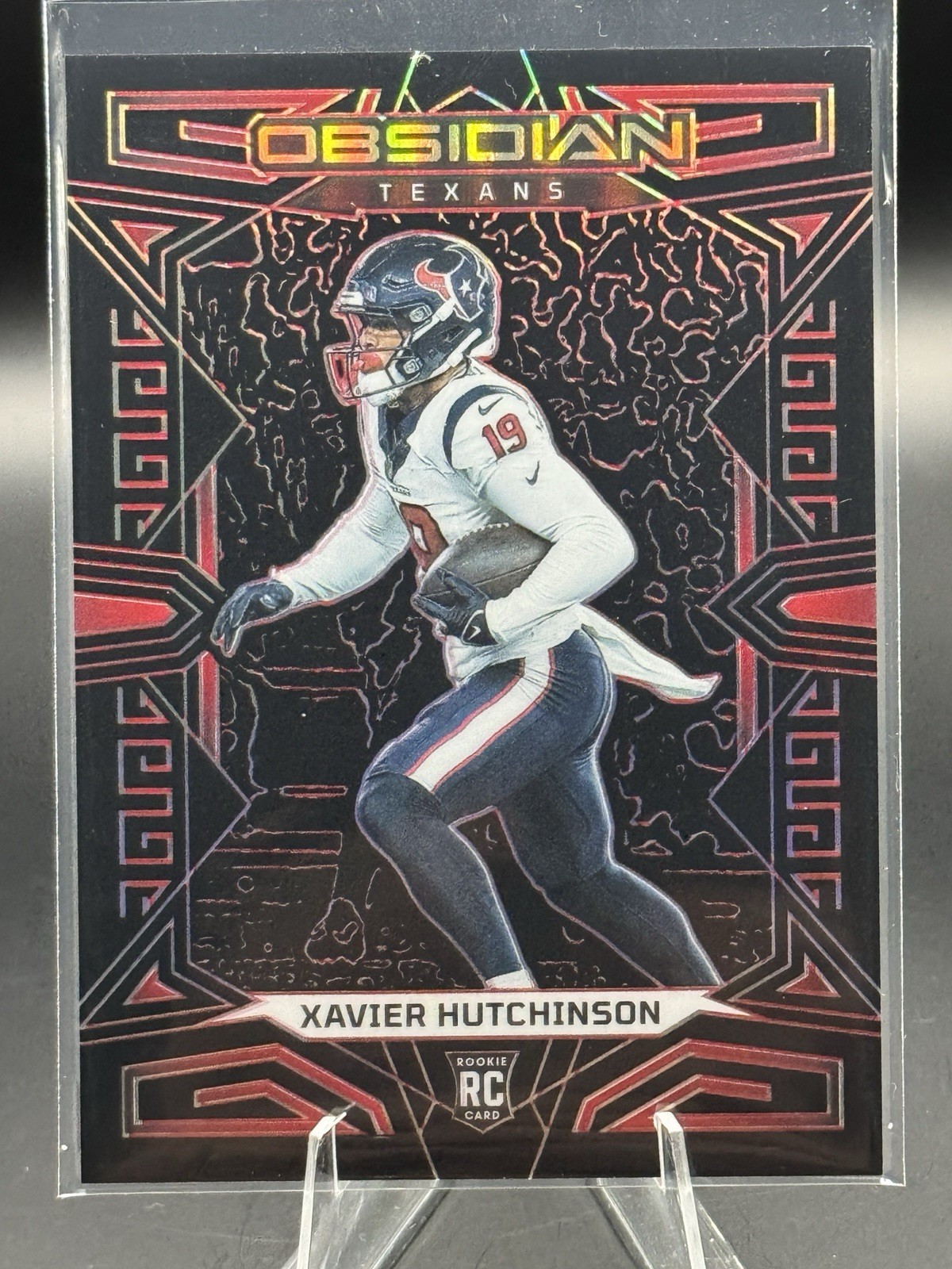 Xavier Hutchinson Panini Obsidian #143 Electric Etch Red