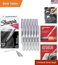 Metallic Permanent Markers, Fine Tip, Silver,...