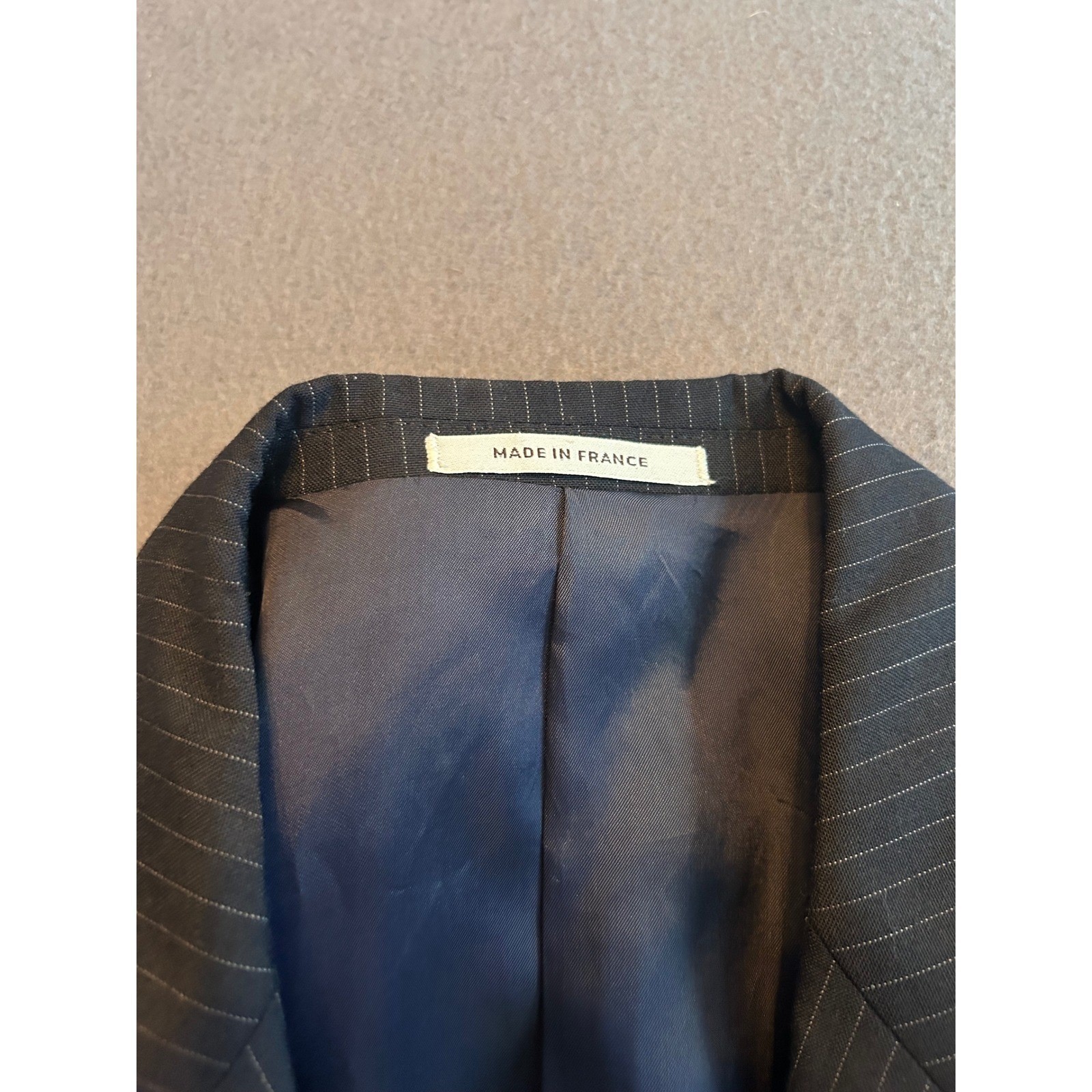Giacca Tuta Blazer Gessato Vintage Yves Saint Laurent Italia Taglia 42L Classico
