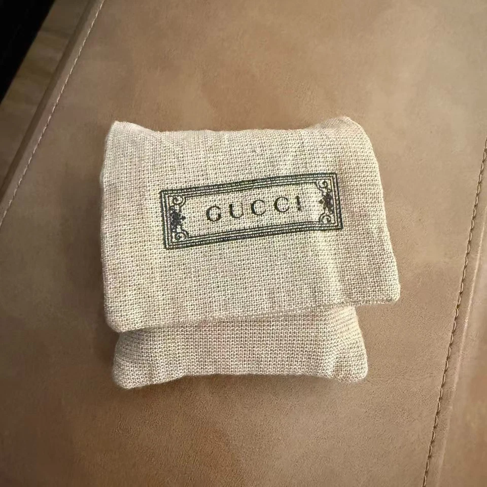 Collar Gucci Plata Esterlina Entrelazado G Colgante Cuentas Bola Cadena con Bolsa Foto 2 de 3