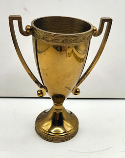 Vintage Dodge Inc Brass Loving Cup Trophy 4.5" Gold Tone Mid Century