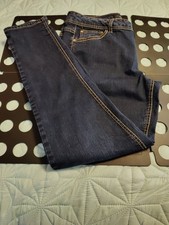 Women's Vintage 1980s Jordache Dark Wash Skinny Denim Jeans Straight Leg 14