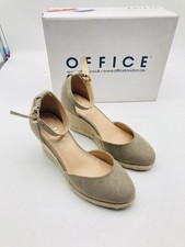Office Brand Womens Ladies Beige Heeled Wedge Sandals Size UK 6 Standard Fit