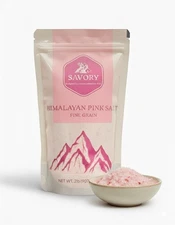New SAVORY Pure Himalayan Pink Salt Fine Grain 2LB Pouch