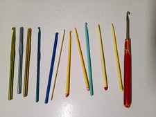 Vintage 11 Crochet Hooks Stitch Aid, Boye Bates 000 Germany