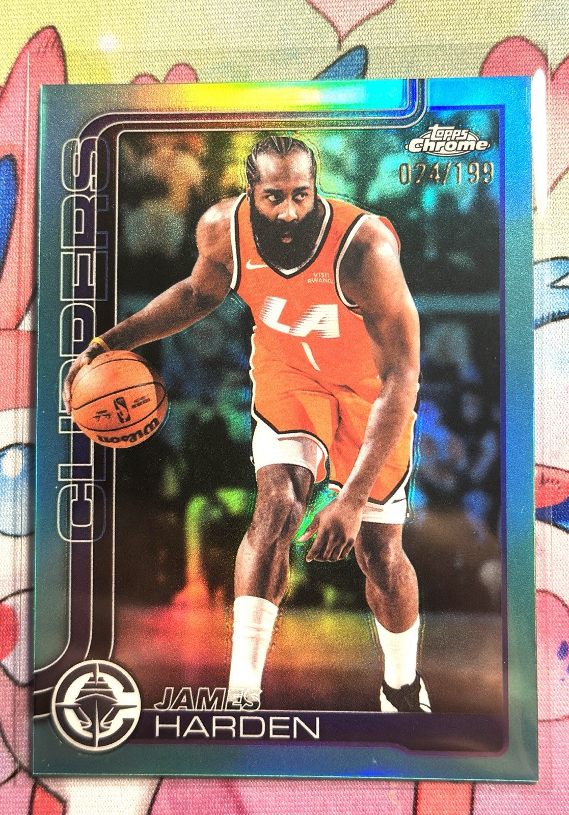 2025-26 Topps Chrome Update - James Harden #33 Aqua True Refractor /199 Clippers