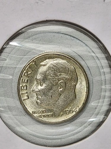 1964-D Roosevelt Dime Raw AU