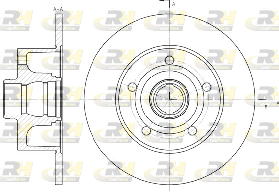 Roadhouse 2X Bremsscheibe Ø245Mm Hinten Voll FüR Audi A4 1.6 1.8 6431.00-image