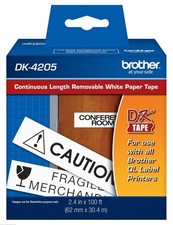 Brother DK4205 2-3/7" Removable Continuous Tape for QL570, QL-570 label printers