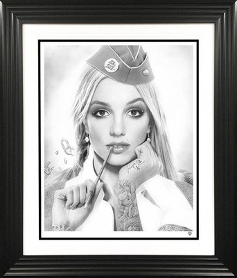 Hit Me Baby, One More Time von JJ Adams. Gerahmt Signiert Limited Edition