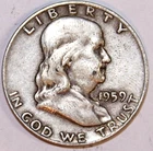 1959-D FRANKLIN HALF DOLLAR - Circulated - Very Fine - #2685EB