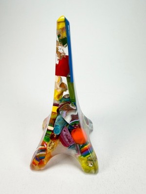 Sobral - Wahrzeichen ''Eiffelturm'' Vergangenheit Gegenwart Medium 14 cm Statue Ornament