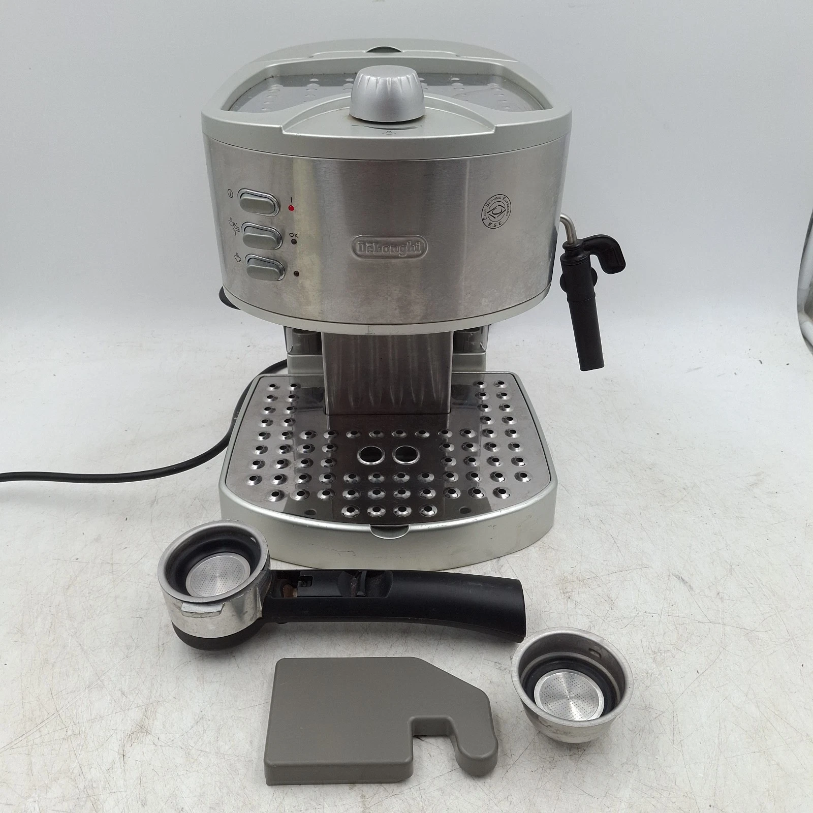DeLonghi EC330S Manual Espresso Coffee Machine Stainless Steel Frother