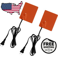 2pcs Engine Block Heater Oil Pan Heater Pad With Thermostat