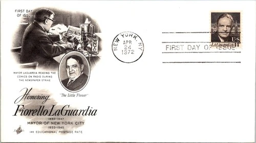 S07-8419, FIORELLO LAGUARDIA, *ARTCRAFT FIRST DAY COVER