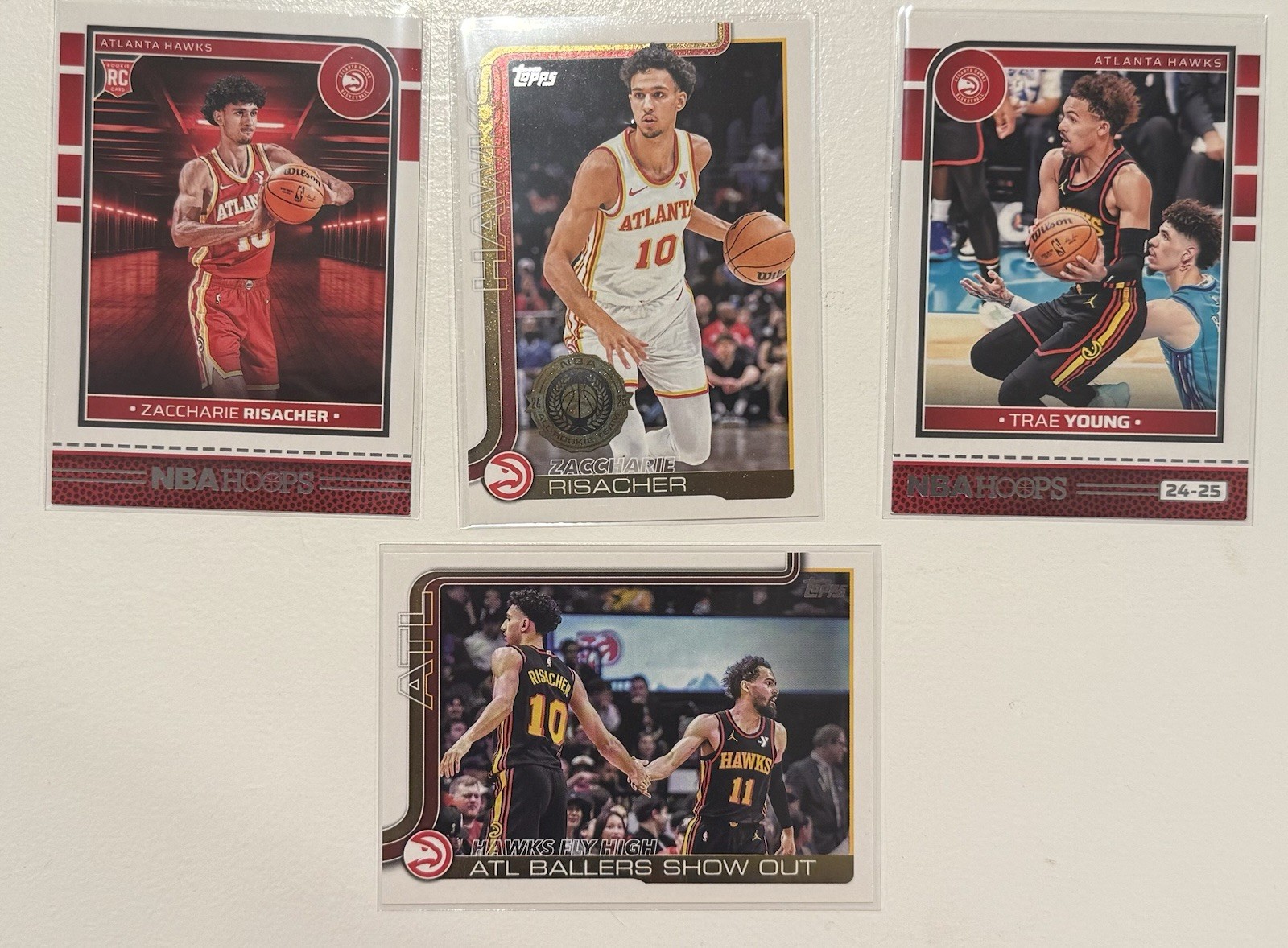 Atlanta Hawks Card Lot: Trae Young and Zaccharie Risacher (Includes RC)