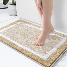 OLANLY 24x16 Extra Soft Absorbent Microfiber Non-Slip Bath Mat Rug