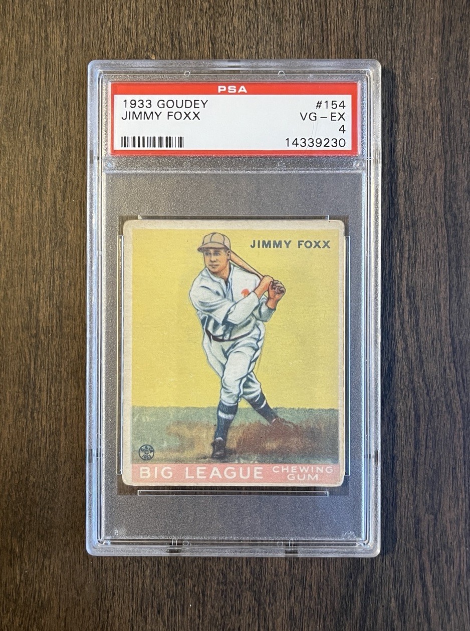 1933 Goudey #154 Jimmie Foxx PSA 4 VG-EX