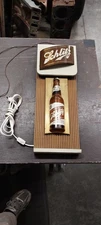 RARE 1945 Schlitz Beer Metal/Wood Lighted Sign With Bottle Kay Inc New York 
