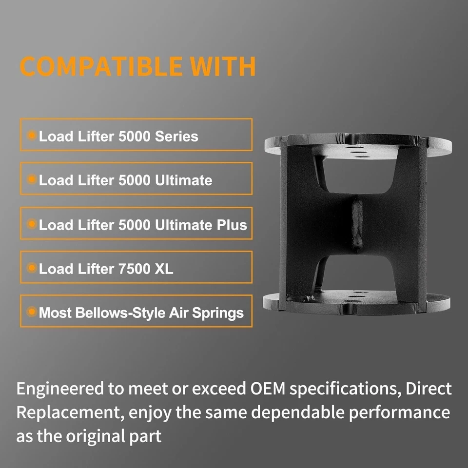 4" Universal Air Lift Spring Spacers Kit Fit for Most Air Spring Lift Kits 52440 - Image 2 of 4