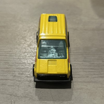 1978 Vintage HOT WHEELS Diecast Toy Car Yellow Van Blue Tint Windows Flames
