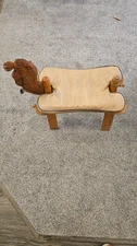 Vintage TURKISH Camel Head Pommel PADDED SADDLE Stool Footstool