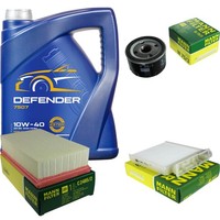 Inspektionspaket 5L Mannol Defender 10W-40 FüR Renault Modus/Grand 1.6 1.4 1.5