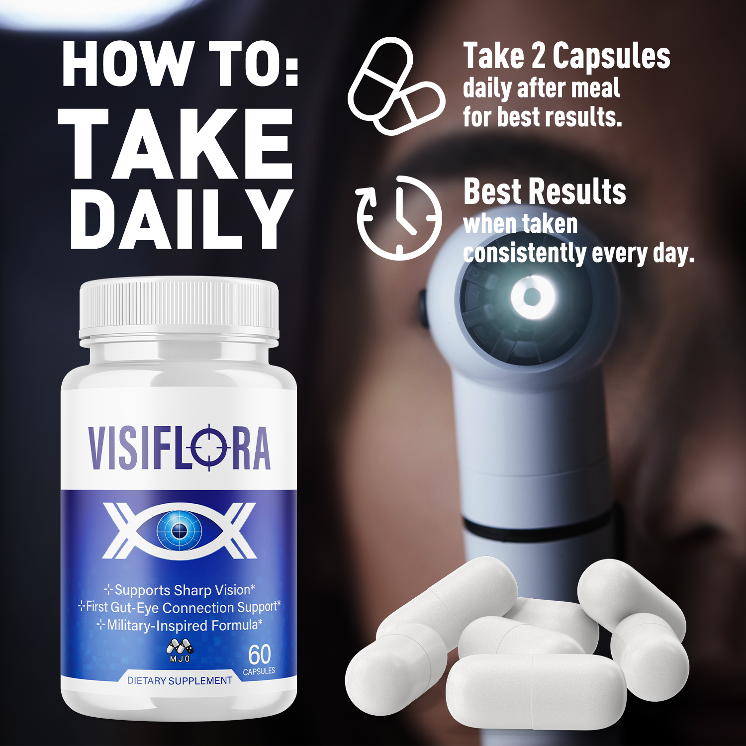 (3 Pack) Visiflora Pills Advanced Vision Support Supplement Visi Flora ...