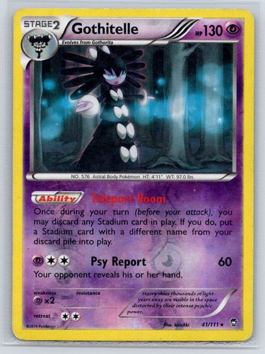 GOTHITELLE 41/111 R Furious Fists Pokemon Reverse Holo HP