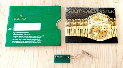 Rolex Oyster 1991 Booklet Sleeve Hang Tag Set