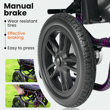 4-Wheel Foldable Travel Electric Wheelchair Mobility Scooter 286 Lb Heavy...