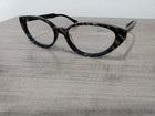 Corinne McCormack Frames Only no Lenses Cat Eye Diana Black and Silver  — photo 4