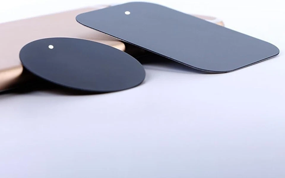 8 PCS Adhesive Metal Plates Sticker – Round & Rectangular for Magnetic Phone Hol - Image 3 of 4