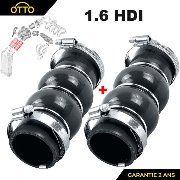 2X Ladeluftschlauch FüR Fiat Scudo 1.6 JTD Citroen Jumpy Expert 1.6 HDI-image
