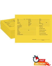 100 Pack Vehicle Deal Jackets 9x12 Inch Car Sales Record Envelopes Yellow