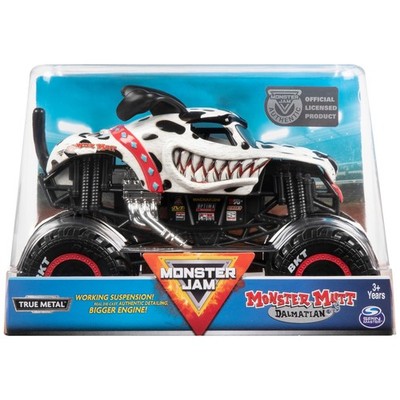 , Official Monster Mutt Dalmatian Monster Truck, Die-Cast Vehicle, 1:24 Scale