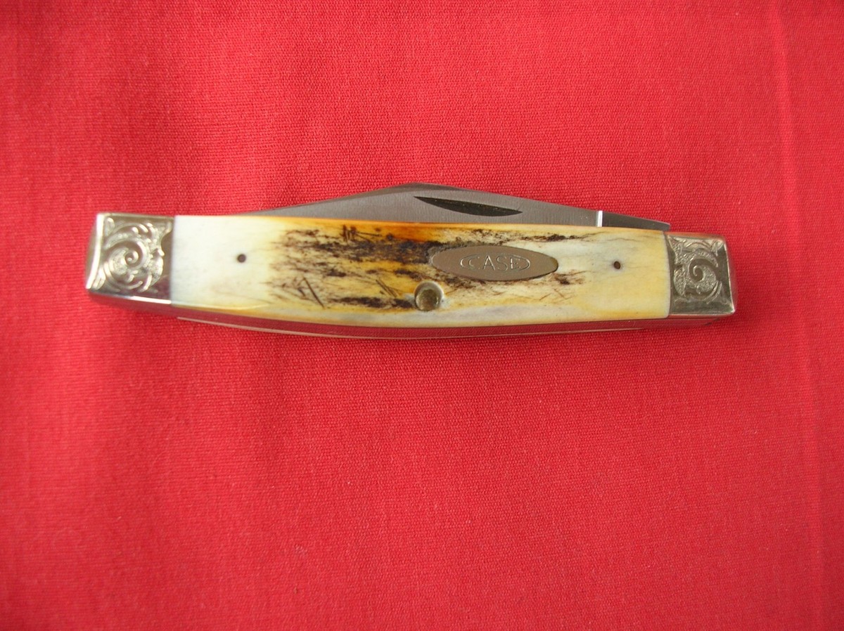 CASE XX 5292 SSP 2 BLADE SCROLLED BOLSTERS STAG HANDLES 1979 KNIFE