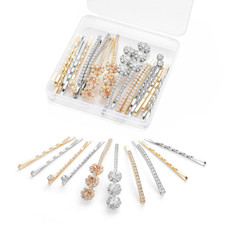 20 PCS Decorative Bobby Pins for Women'S Hair, Rhinestone Hair Pins Set