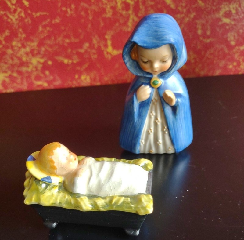 1961 GOEBEL Baby Jesus & Mary Robson Nativity ROB 413A/C 