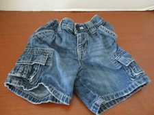 BABY GAP Blue Denim CARGO JEAN SHORTS Infant Boys 3-6 months
