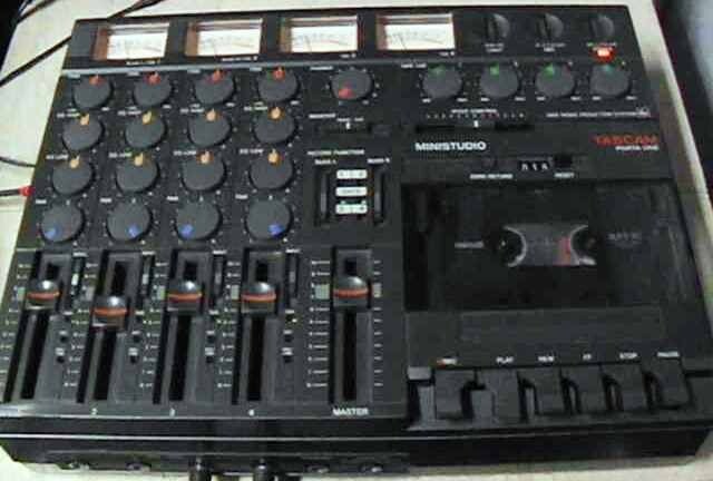 Tascam 464 4-Track cassette multitrack & 12 ch. analog mixer. Rare