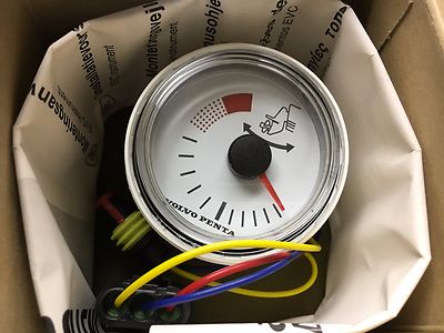  Volvo Penta EVC White Face Trim Gauge NOS Part # VP 812 910 