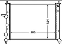 Mahle KüHler WasserküHler FüR Fiat Brava Multipla 182 1.6 16V 1.4 12V 186 185