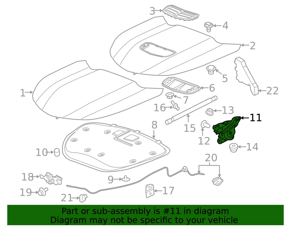 Bisagra capó lateral pasajero delantero genuino GM 2016-2024 84110990 Foto 3 de 3