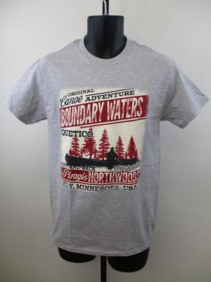 NEW- Boundary Waters Ely MN Minnesota Adult Mens Size S Small Gray Shirt